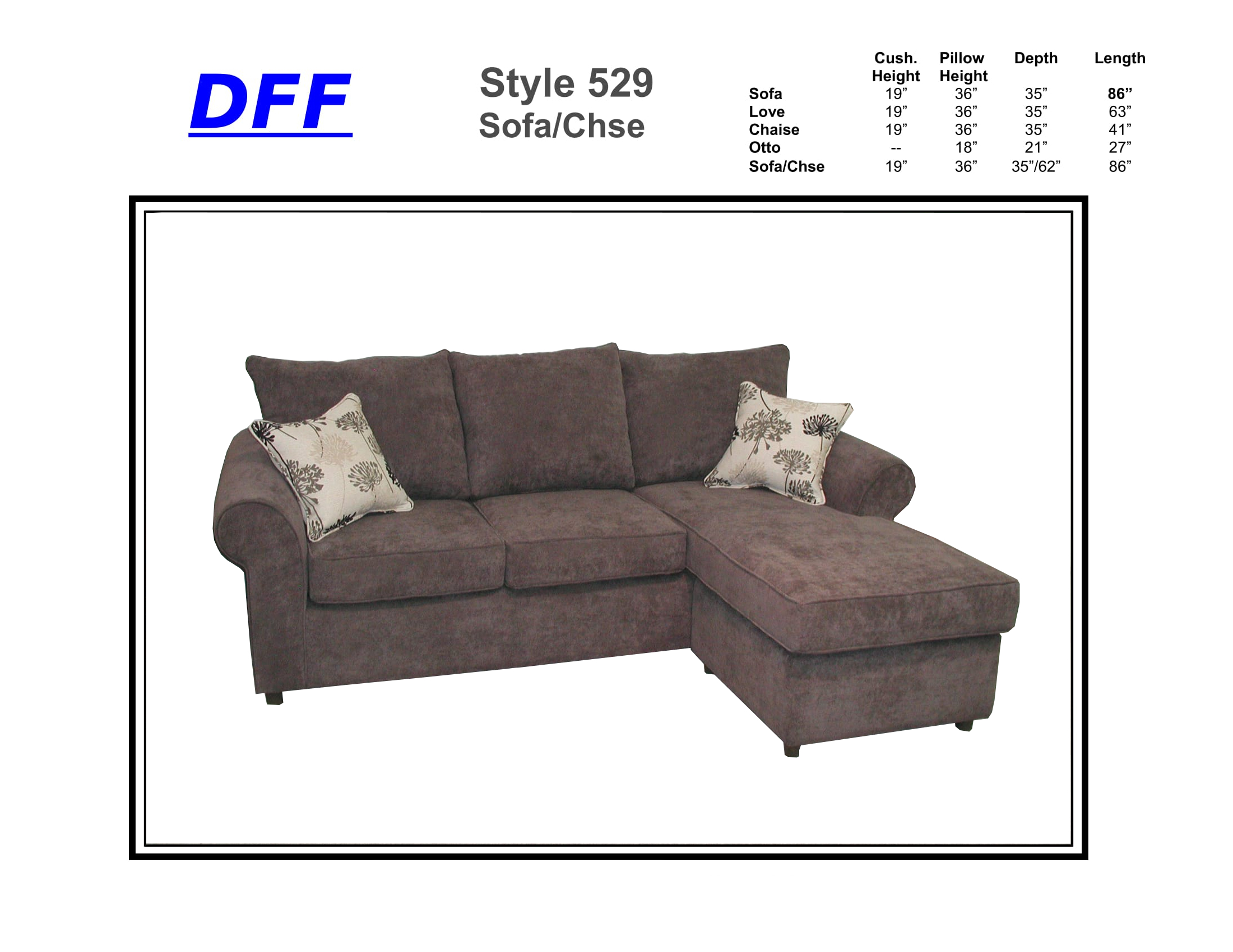 529 Sofa/Chaise