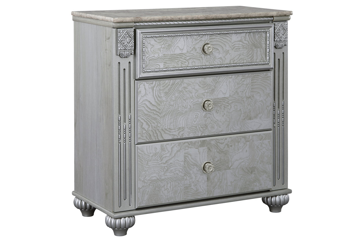 Zolena 3 Drawer Nightstand (B357) 